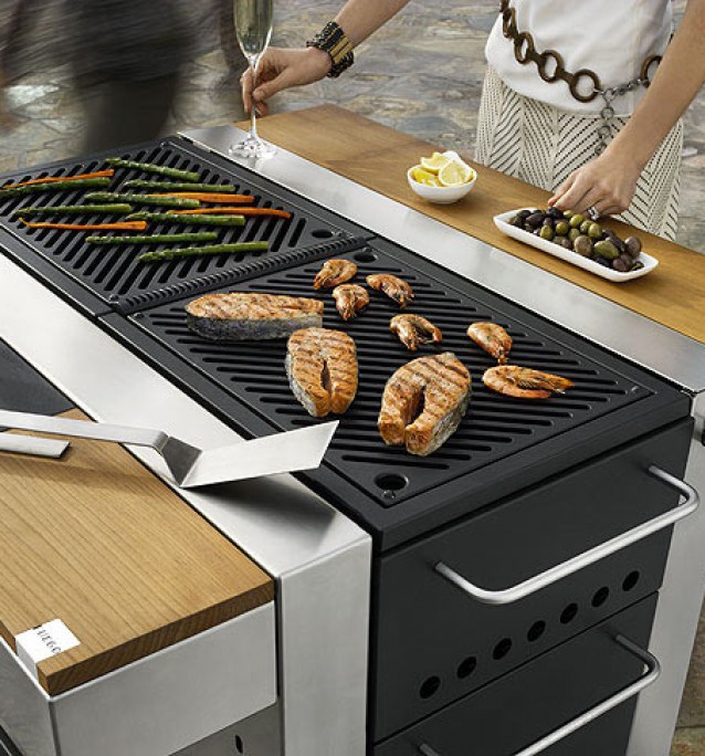 Grill a infrarossi di grandi dimensioni per la cottura domestica e professionale di carne, verdure e pizza