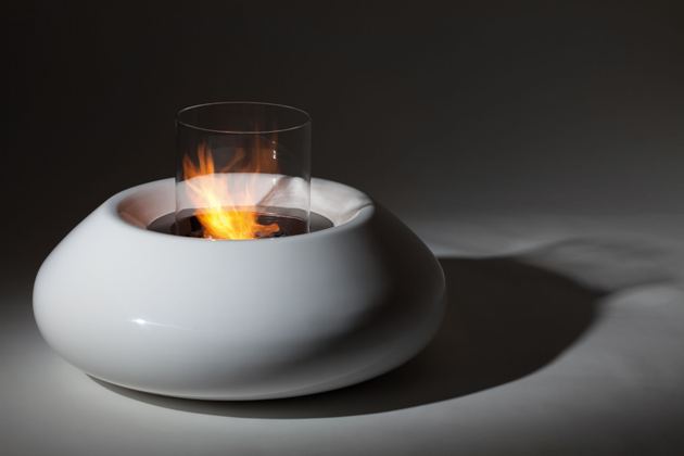 Modello Bubble dell'azienda Planika Fire con un bruciatore in fibra ceramica 