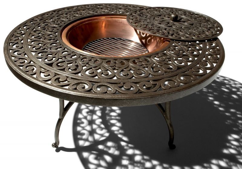 Strathwood St. Thomas Cast-Aluminum Fire Pit with Table