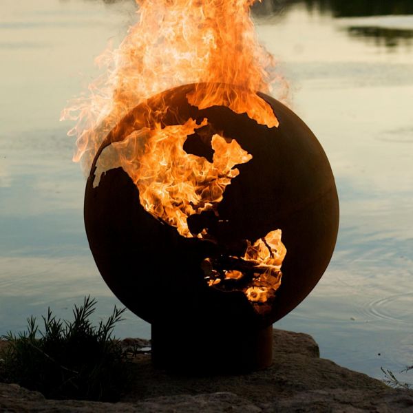 Third Rock Globe Fire Pit by Rick Wittrig 
