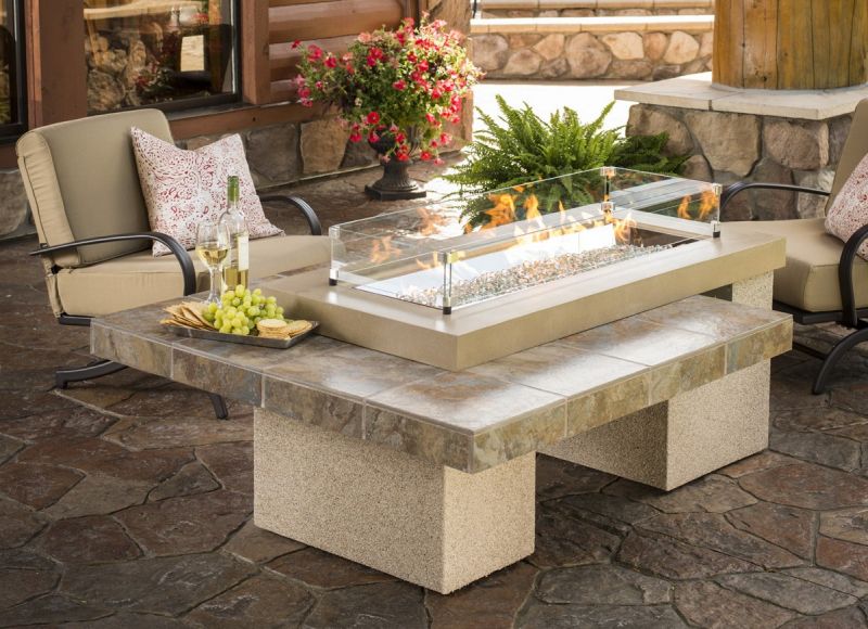 Camino-tavolo Uptown Fire Pit Table by The Outdoor GreatRoom Company Camino-tavolo Uptown Fire Pit Table by The Outdoor GreatRoom Company