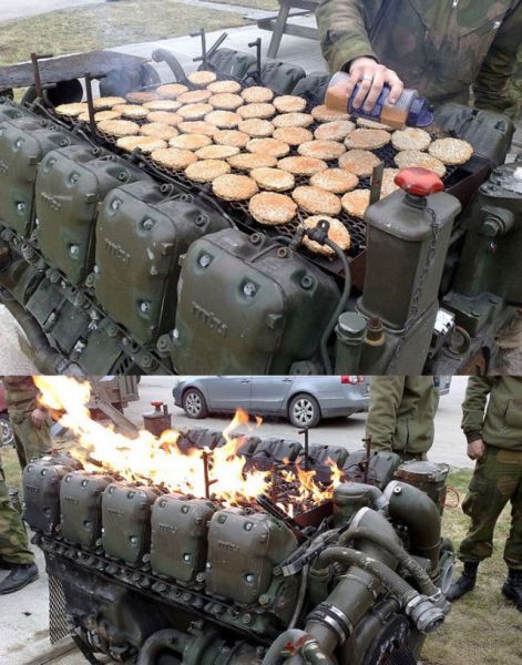 Il barbecue pi&ugrave; strano del mondo nel cofano delle automobili